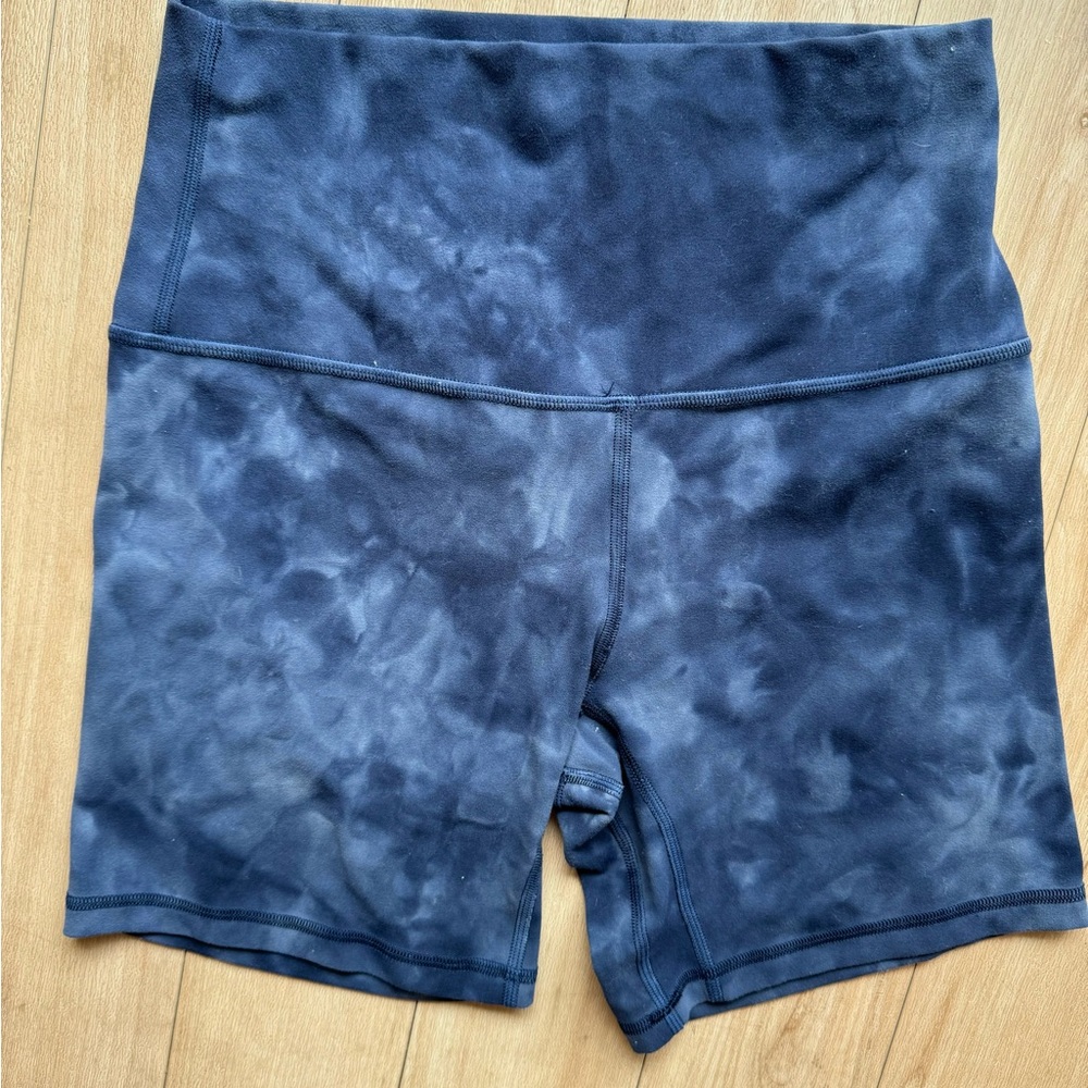 Lululemon Bike Shorts- Blue Camo